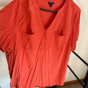 Torrid Women's Vibrant Orange Blouse